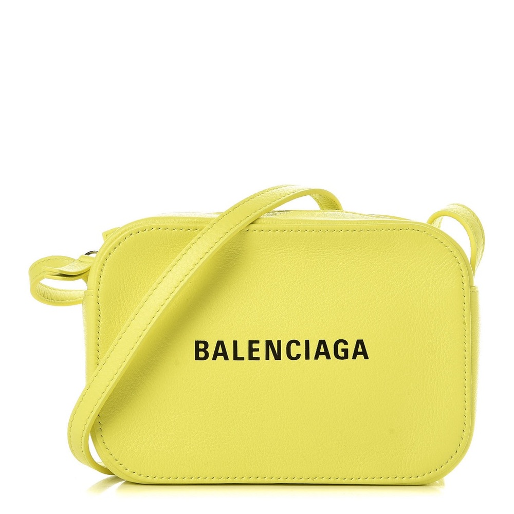 Neon yellow authentic Balenciaga calfskin bag
